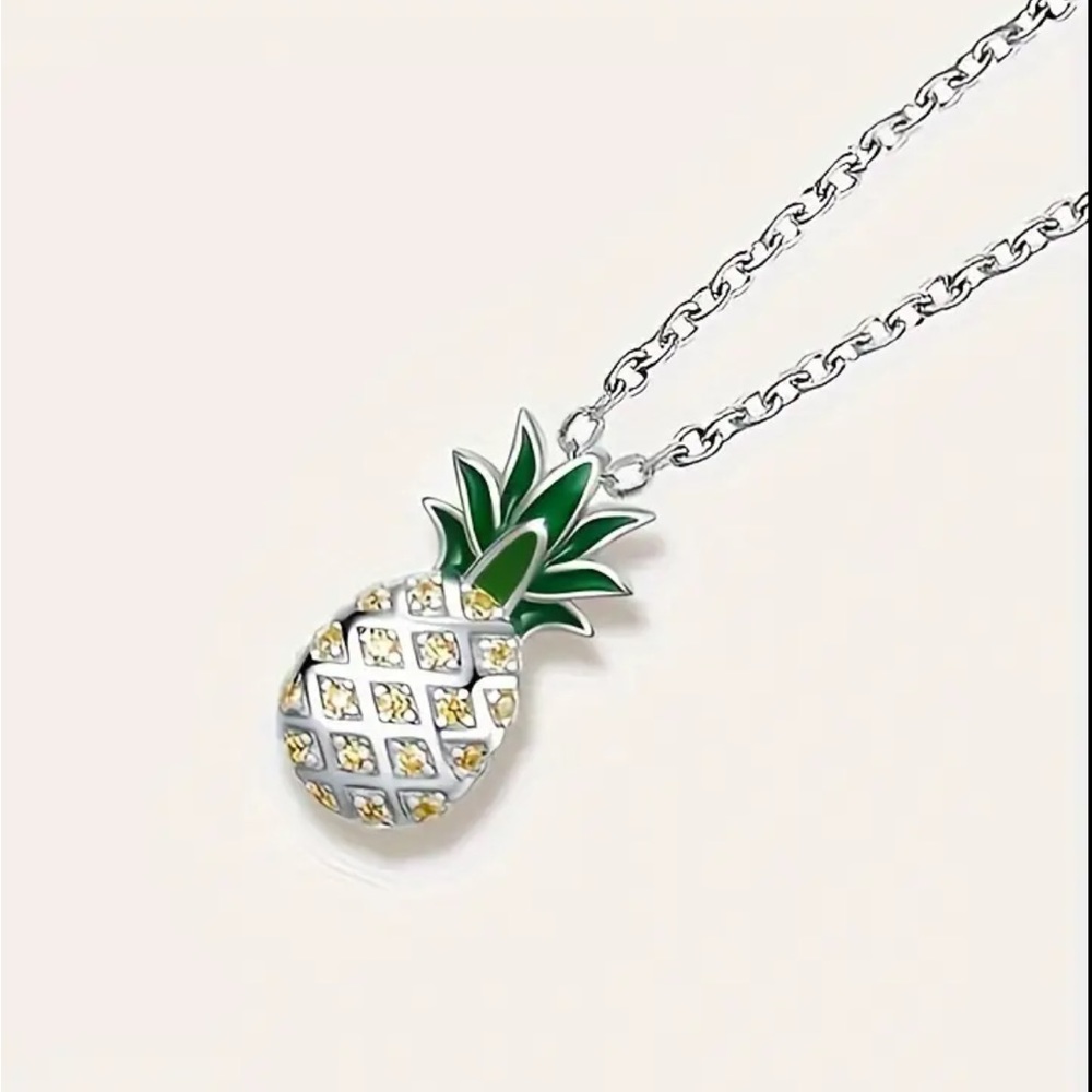 Pineapple 🍍 Jewelry set Steel NEW - Picture 2 of 3